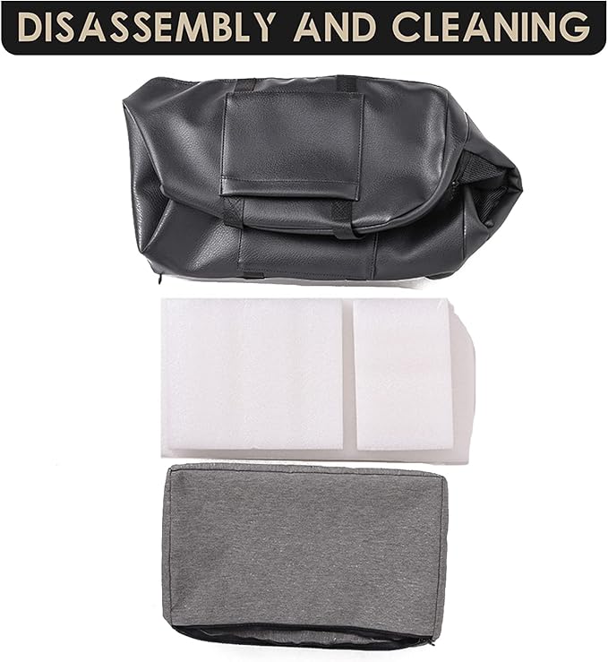 Dog Car Seat for Cat and Small Dog,Dog Booster Seat Car Armrest Nest for Car Center Console,Pet Travel Carrier Hammock Travel Bed Washable with Storage Pockets and Clip-On Leash