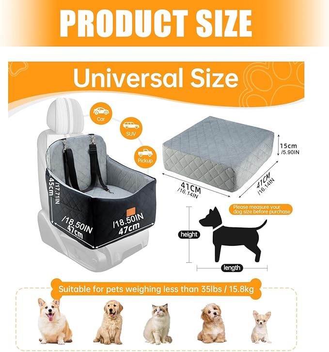 Travel Dog Boosters Offering Enhances and Storage Detachable Washable Pet Safe Pet