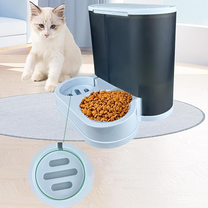 Automatic Dog Double Food Bowl Water Dispenser - Large Capacity Feeder Dogs Cats
