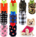 Reginary 10 Pack Medium Dog Sweaters Fleece Pet Dog Clothes with Leash Ring Soft Warm Winter Puppy Plaid Shirt(Bright)