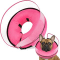 BARKLESS Dog Cone, Inflatable Dog Cone After Surgery, Soft Surgery Collar with Enhanced Anti-Licking Guard Shield for Pets, Patented Protective Donut Collar (Hot Pink, M (Neck: 8"-11"))
