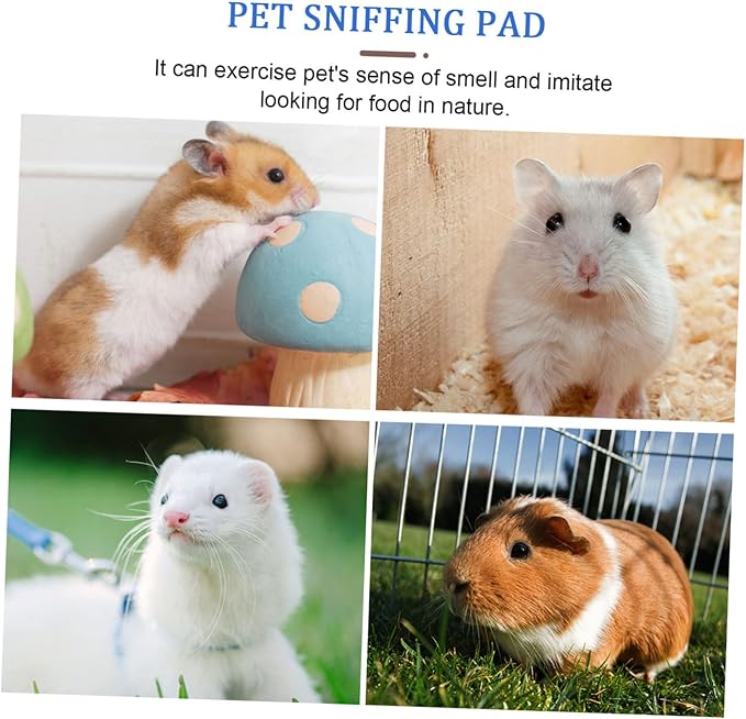 YARNOW Little Pet Foraging Mat for Small Animals Interactive Nose Work Snuffle Mat Slip Design for Rabbits Hamsters and More for Fun Treats and Toys