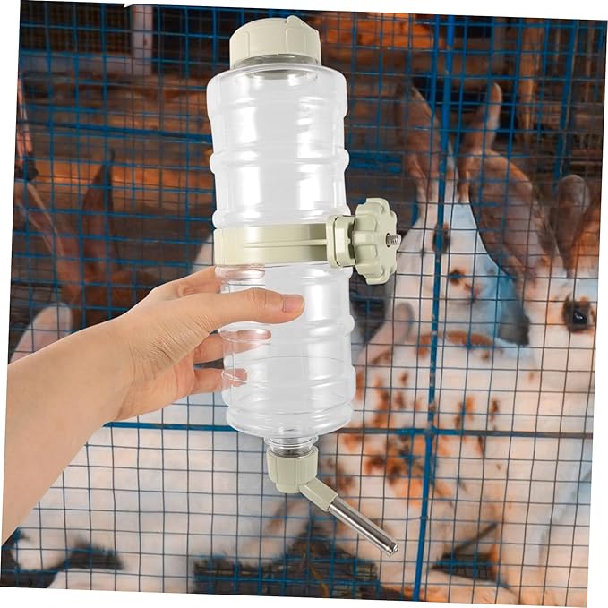 VANZACK Automatic Pet Water Dispenser Overflow Hanging Water Feeder for Dog and Cat Non Leak Design for Crate and Cage Use Easy Install and