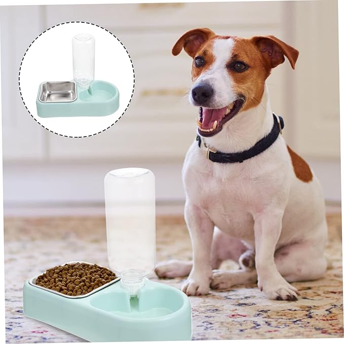 Mikikit 1set Automatic Water Refilling Pet Bowl Dog Feeder Cat Bowls Detachable Water Dispenser Cage Pet Food