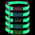 Personalized Dog Collars for Small & Large Dogs with Custom Name and Phone Numbers, Glow in The Dark Adjustable Glowing Luminous Collar(Fluorescent Glow)