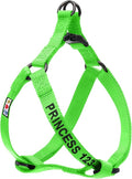 Pawtitas Personalized Dog & Puppy Harness Small Green Custom ID Tag Adjustable No Pull Vest