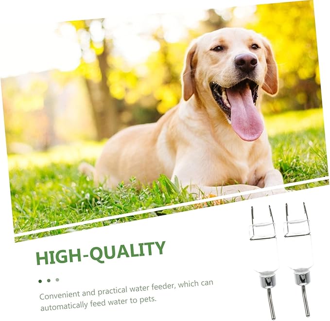 2 Pcs Automatic Hanging PET Water Dispenser Feeder Cat Water Bottle Ball Mechanism Design Practical for Dogs and Cats for Outdoor Use