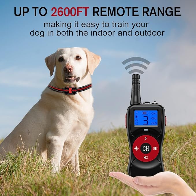 Pets Dog Training Collar, Shock Collar for Dogs with Remote, 2 Receiver Rechargeable Dog Shock Collar, for Medium and Large Dogs with 4 Training Modes (Color : Orange)