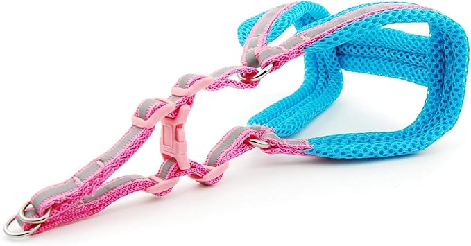 Dog cat sling vest reflective breathable mesh pet products dog leash adjustable collar small dog small dog walking at night