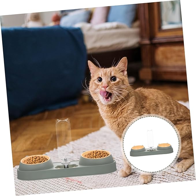 Happyyami Dog Automatic Water Dispenser Dog Food Container Pet Food Dispenser Bowl Random Style