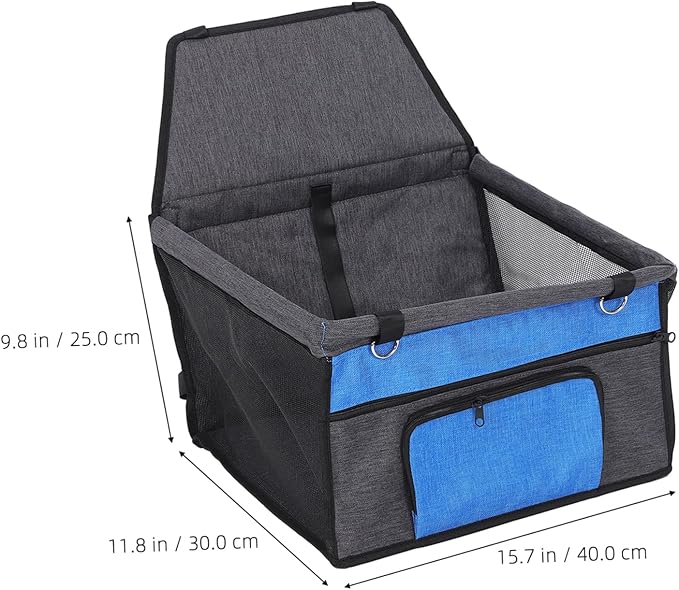 Kisangel Portable Pet Car Seat with Material and Non- Backing Suitable for Dogs and Cats Breathable Design with Easy Installation for Travel and Daily Use