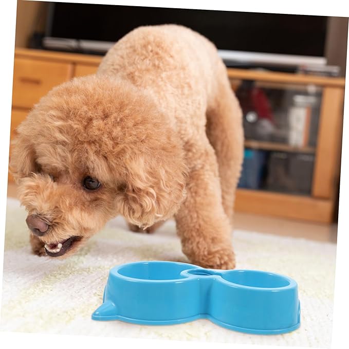 Double Pet Feeder with Automatic Water Dispenser Durable Material Easy to and Attachable Water Bottle Cats Puppies and Kittens for Daily