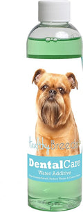 Healthy Breeds Dog Dental Care Water Additive for Brussels Griffon - Helps Freshen Breath, Reduce Plaque & Control Tartar - Mint Flavor - 8 oz