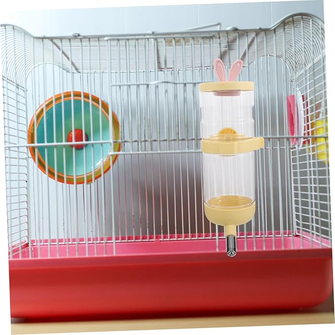 ibasenice Hanging PET Water Dispenser for Dogs and Cats 950ml No-Leak Drinking Bottle Cage Hook Automatic Water Feeder for Crates and Cages for Travel and Home Use