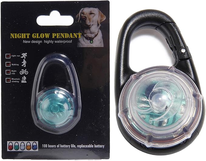 Dog Collar Light, LED Dog Collar USB Rechargeable Light Collar for Small Medium Dogs, Dog Lights for Night Walk, Adjustable 2 Light Modes for Night Walk, Glow in The Dark