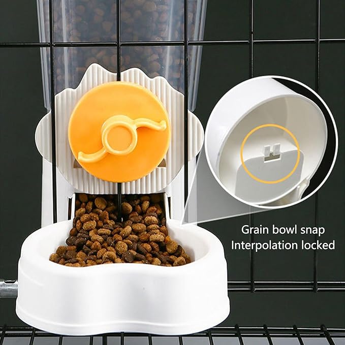Automatic Pet Water Dispenser Food Feeder Leakproof Waterer Bowl with Easy Installation Screw Designs for Cage Use Pet Water Bowl