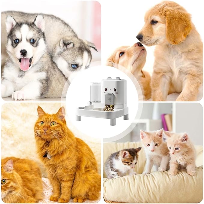 2 in 1 Dog Food Dispenser - Multifunctional Feeding Container with Water Bottle, Portable Food Storage | Detachable Waterer, Indoor and Outdoor Travel Accessory, Convenient Care Solution for D