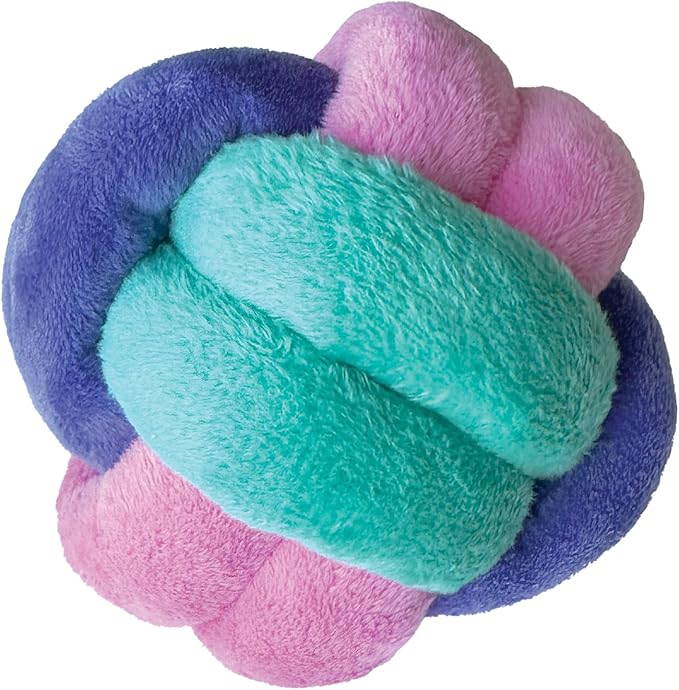 FOUFIT FouFouBrands Hide n Seek Knotted Snuffle Ball Treat Dispensing Nosework Toy for Dogs, Pink, Green Purple, Small