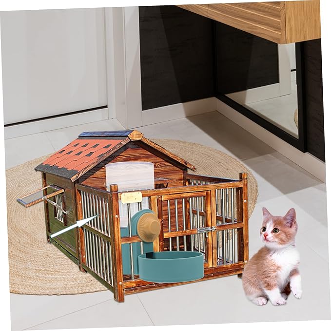 1pc Automatic Cat Water Dispenser Pet Cage Hanging Waterer Easy Install Continuous Height Pet Drinking Tool for Dogs Cats