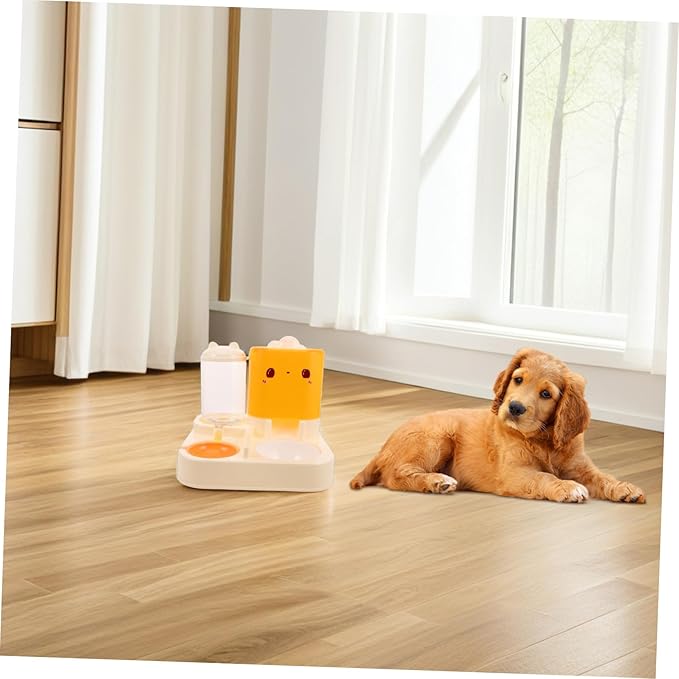 Automatic Pet Feeder Double Bowl Food Water Dispenser for Cats Dogs Self-Filling Water Bowl Easy Clean Material Pet Feeding Drinking Dispenser