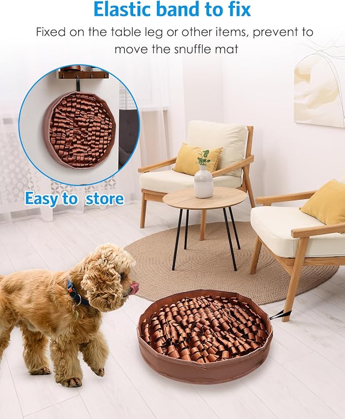 AMIR Slow Feeder Mat for Dogs – Dog Food Mat Anti-Gobble Mat to Relieve Boredom, Anxiety & Stress, Snuffle Mat for Dogs Works for All Dog Breeds, Sizes & Ages
