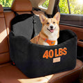 Dog Car Seat for Medium/Small Dogs, Dog Booster Car Seat, Pet Booster Seats Up to 40lbs with Waterproof Layer, 3 Storage Pockets and Safety Belt (Black)