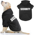 Dog Hoodie Dog Sweaters for Large Dogs Security Pet Sweater Soft Brushed Fleece Pet Clothes Hoodie Sweatshirt with Pocket(L)
