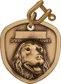 Vintage Pure Copper Pet ID Tags,Personalized Dog Tags,Three-Dimensional Relief Pet Pattern,Lettering on The Front and Back,Custom Pet Tags (A26-Springer Spaniel), 3.5 Cm