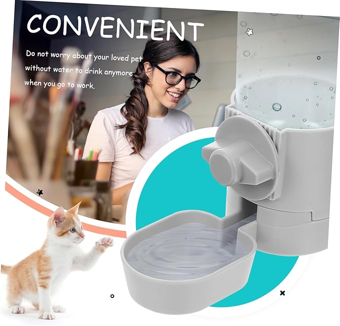 VICASKY Pet Water Holder Automatic Pet Water Feeder Hanging Drinking Fountain for Dogs Cats Rabbits Safe Material