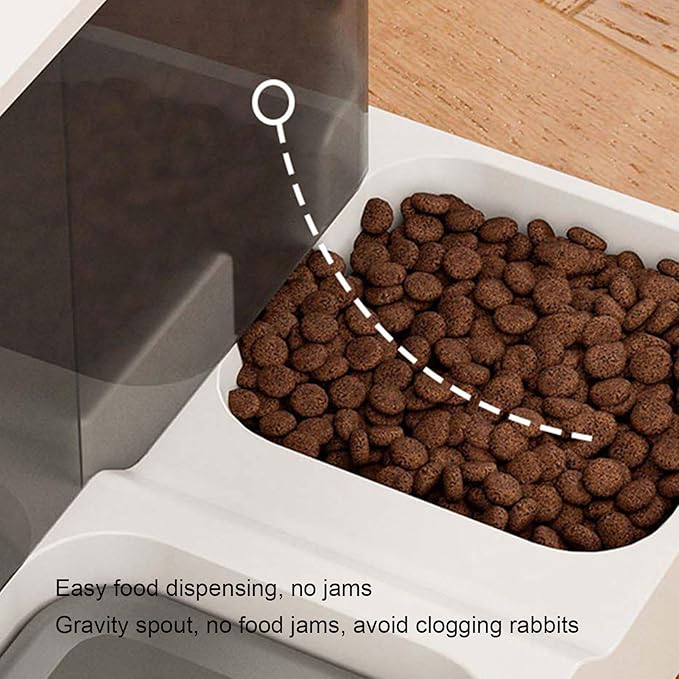 Automatic Cat Feeder,2 in 1 Pet Food Feeder and Water Dispenser Pet Water Dispenser Cat Food Dispenser Dog Feeder for Small Medium Dog Puppy Kitten