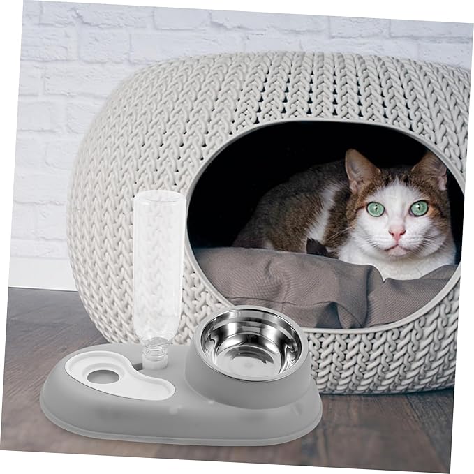 Automatic Feeder Multi-Function Food Bowl Transparent Water Container for Easy Monitoring Pet Supply for Home Use and Healthy Growth