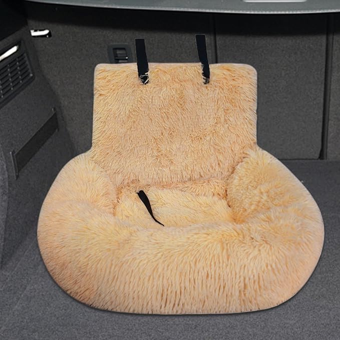 Dog Seat for Car,Medium Dog Plush Car Seat | Pet Supplies Washable Travel Bed for Medium Small Puppy Kitten Vehicle Traveling Vet Visit Daily Vacations