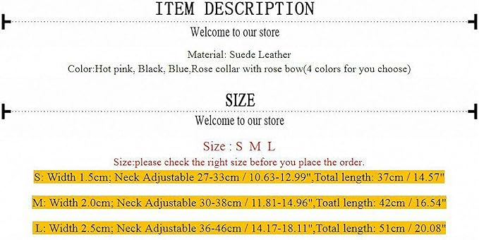 Luxury Pet Accessories Dog Collar Rhinestone Buckle Design Fancy Crystal Suede Bow Tie Dog Collar for Small Medium Large Dogs 15 Rose Bow and Collar L