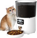 Automatic Cat Food Dispenser, Regular and Quantitative Feeding Through Intelligent APP Pet Supplies for Cat & Dog, Safe & Durable Easy to Clean, 4L Auto Cat Feeder (White)
