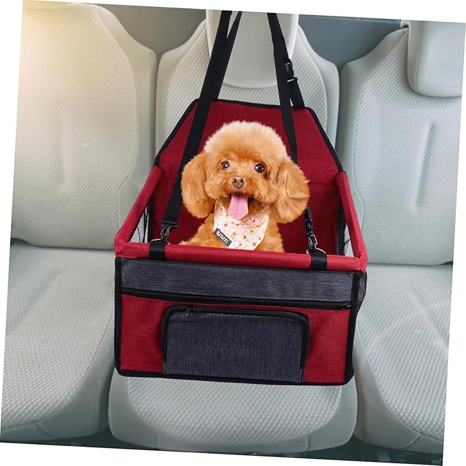 BESPORTBLE Pet Dog and Cat Car Seat Breathable Vehicle Seat Cover for Dogs and Cats Safety Leash for Traveling Pets