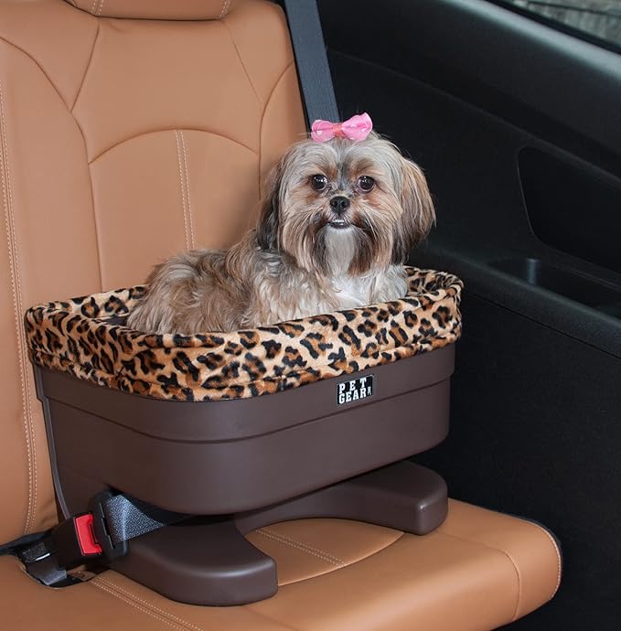 Pet Gear Booster Seat for Dogs/Cats, Removable Washable Comfort Pillow + Liner, Safety Tethers Included, Installs in Seconds, No Tools Required, 2 Colors