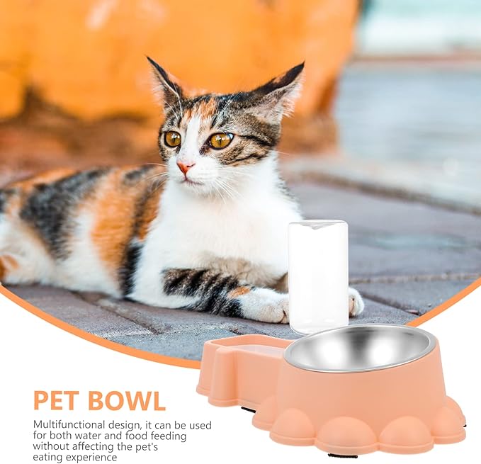 Mipcase Automatic Pet Food and Water Dispenser Bowl Feeding for Dogs and Puppies Compact and Non- Design Easy to Use Water Kettle