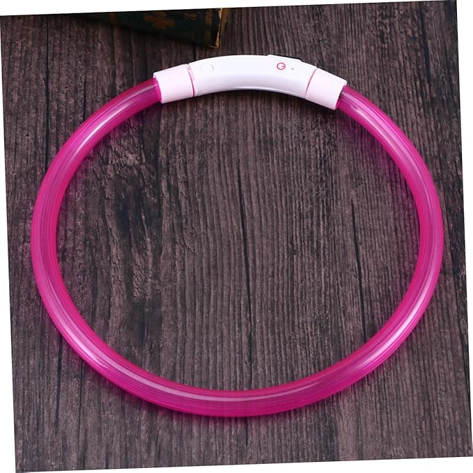 Glowing Pet Collar Led Flashing Night Dog Collar USB Rechargeable Light Modes Safe for