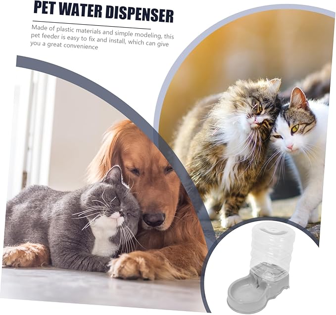 Automatic Dog Water Feeder Dispenser Compact Self-Filling Pet Accessory for Dogs Indoor Cats Break-Resistant Water Level Indicator