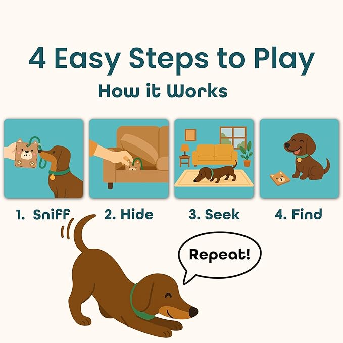 Hide&Scent Grab-and-Go Scent Game Kit for Dogs - Interactive Toys for Dogs - Nosework Toy for Dogs - Hide and Seek Toy (Buddy)