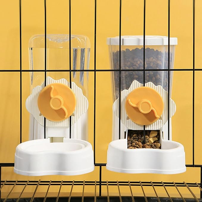 Automatic Pet Water Dispenser Food Feeder Leakproof Waterer Bowl with Easy Installation Screw Designs for Cage Use Pet Water Bowl