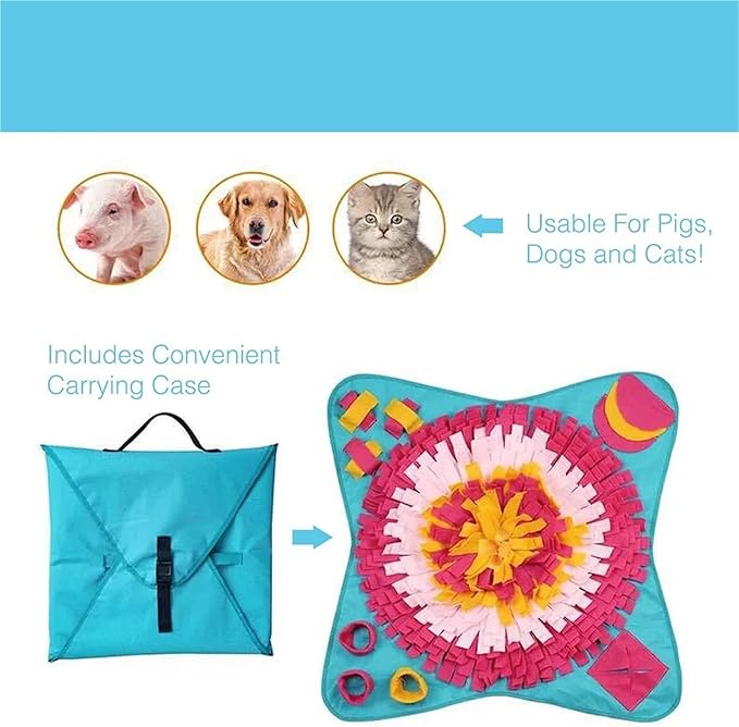 Pet Dogs Mat Pet Leak Food Anti Choking Mat Cat Dog Training Blanket Nose Work Toy Pet Slowing Feeding Mat