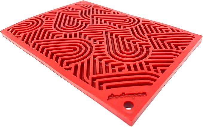 SodaPup Love eMat – Durable Lick Mat Feeder Made in USA from Non-Toxic, Pet-Safe, Food Safe Rubber for Mental Stimulation, Avoiding Overfeeding, Fresh Breath, Digestive Health, Calming, & More