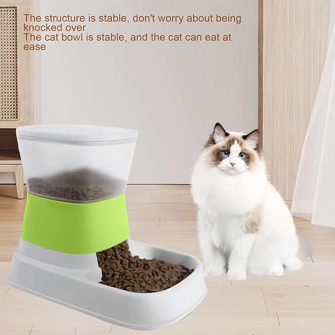 Automatic Pet Feeder, Large Capacity Detachable Stable Gravity Cat Food Dispenser for Dogs