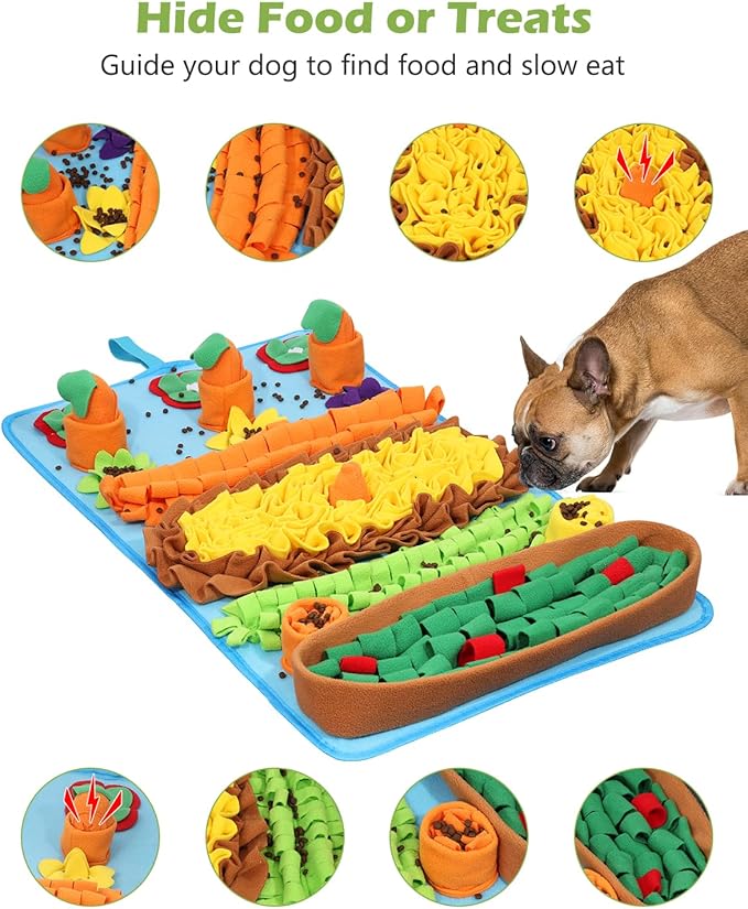KeeKit Pet Snuffle Mat, 32"x20" Slow Feeding Mat for Dogs, Interactive Puzzle Toy for Training, Stress Relief & Mental Stimulation - Encourages Natural Foraging, Reduces Fast Eating
