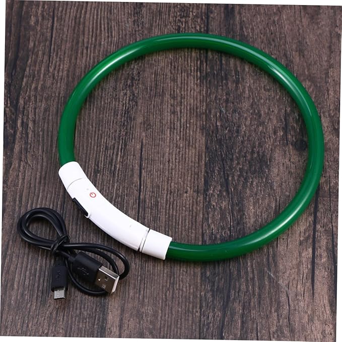 Rechargeable Led Flashing Dog Collar USB Luminous Pet Collar with Light Modes for Night Safety Green Energy-Saving Design
