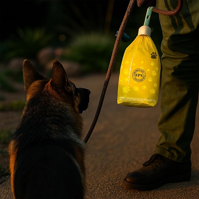 FPN Dog Poop Bags – 16 Rolls - 240 Bags, 13″ x 9″, Fits Most Dispensers –Biodegradable, Leak-Resistant & Earth-Friendly Pet Waste Bags (Lemon)