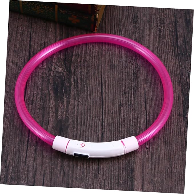 BESPORTBLE USB Rechargeable Led Night Dog Collar Pet Collar Light Modes for Safety During Glowing Flashing Accessory for Dogs
