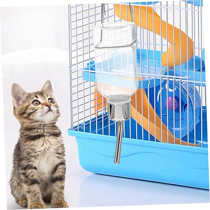 Mikikit Hanging Water Feeder Automatic Leak Dog Water Dispenser for Pets for Cages Provides Drinking Experience for Cats and Dogs