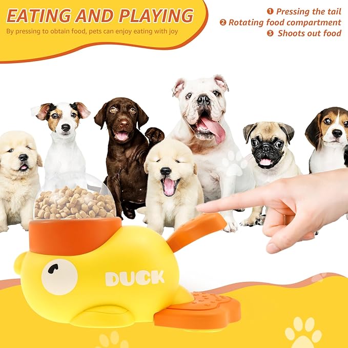 Dog Interactive Treat Dispenser Toy, Food Puzzle Slow Feeder with 3 Food Outlet Size Washable Automatic Dog Feeder Toys for Pets Puppy(Yellow)